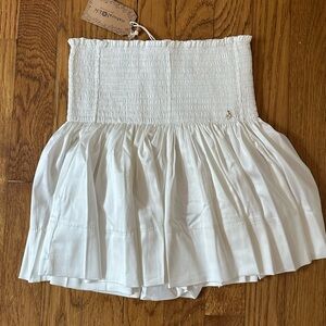 Natural Life Cream Smocked A-Line Skirt